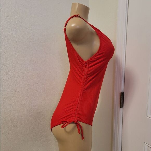 BRAND NEW TIME AND TRU ONE PIECE WOMEN'S DRAWING TIE SIDE TUMMY CONTROL SWIMSUIT - Picture 5 of 15